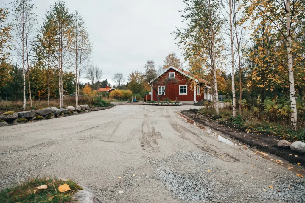 september p tomten r tt markarbete nu f r stabila g ngar uppfart och uteytor inf r h stens regn